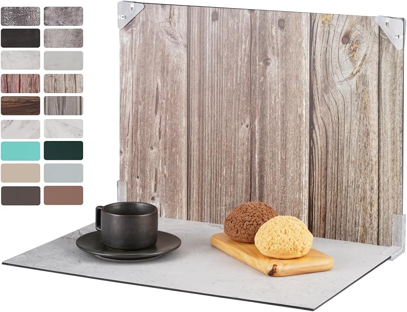 Meking 9Pcs 18Patterns Small Product Photography Backdrop Kit | Photo Backdrop Board for Food Photography - Double-Sided Tabletop Photography Backdrop, 16x11.5inch