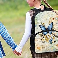 Vista 83 de American Flag Fire Galaxy Pattern Kids Backpack for Boys Girls Elementary Students Bookbag Middle School Bag Lightweight Children Travel Bag