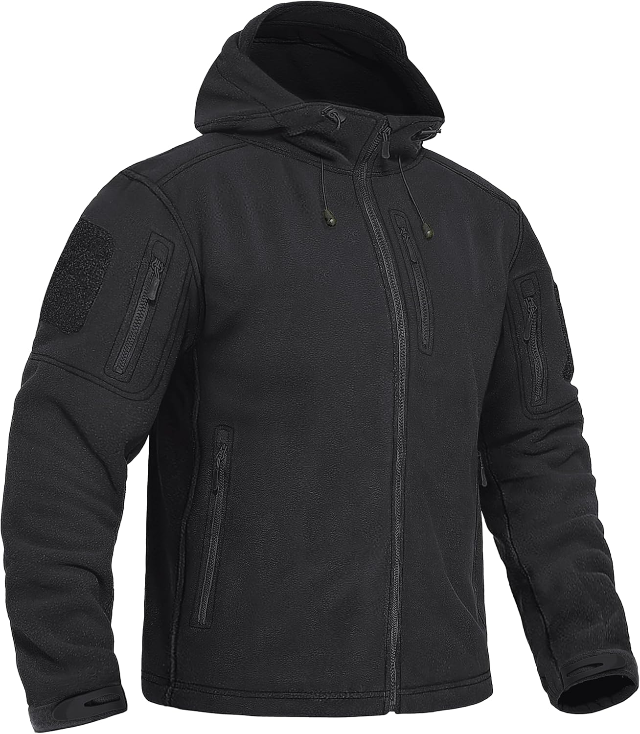 CRYSULLY Mens Fleece Hoodies Jacket Tactical Military Hunting Winter Windproof Warm Hoodie Coat Jackets
