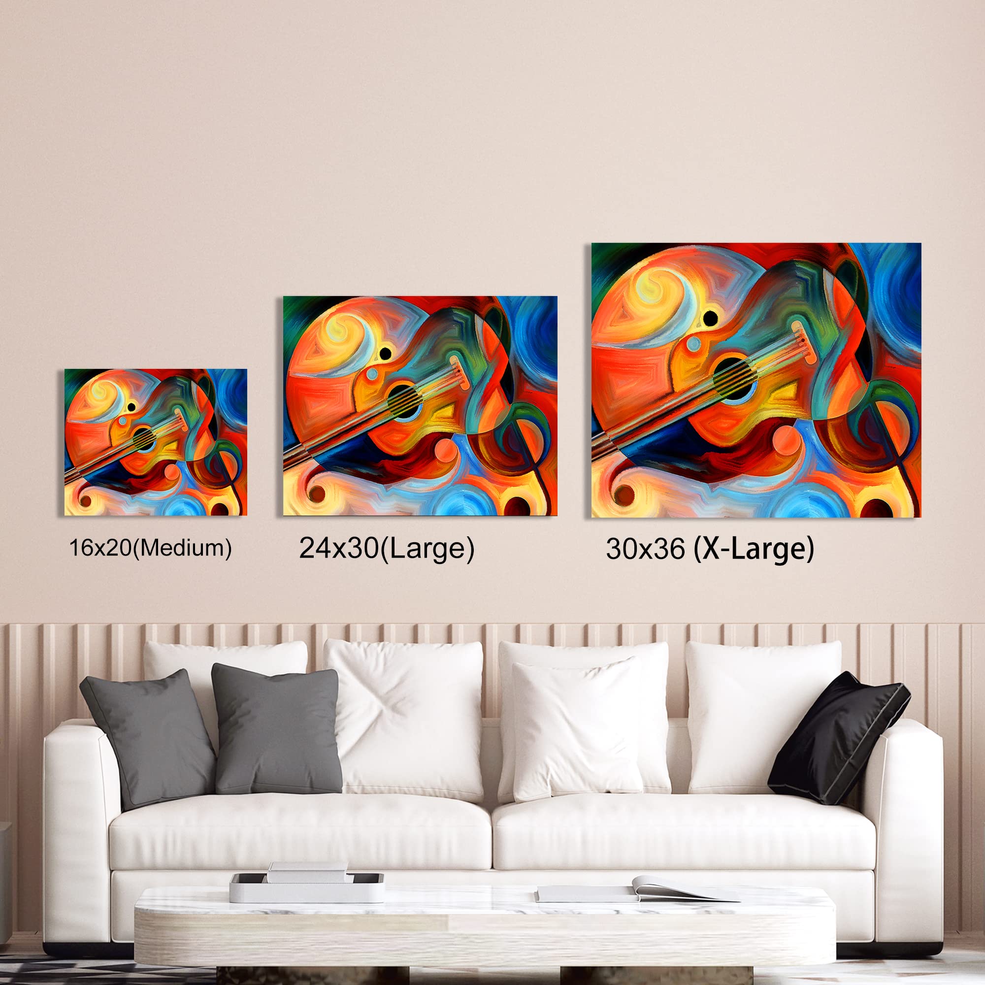 アート・デザイン・音楽 ASMAT ART Amazon.com: Music and Rhythm Abstract Art,giclee Canvas Prints