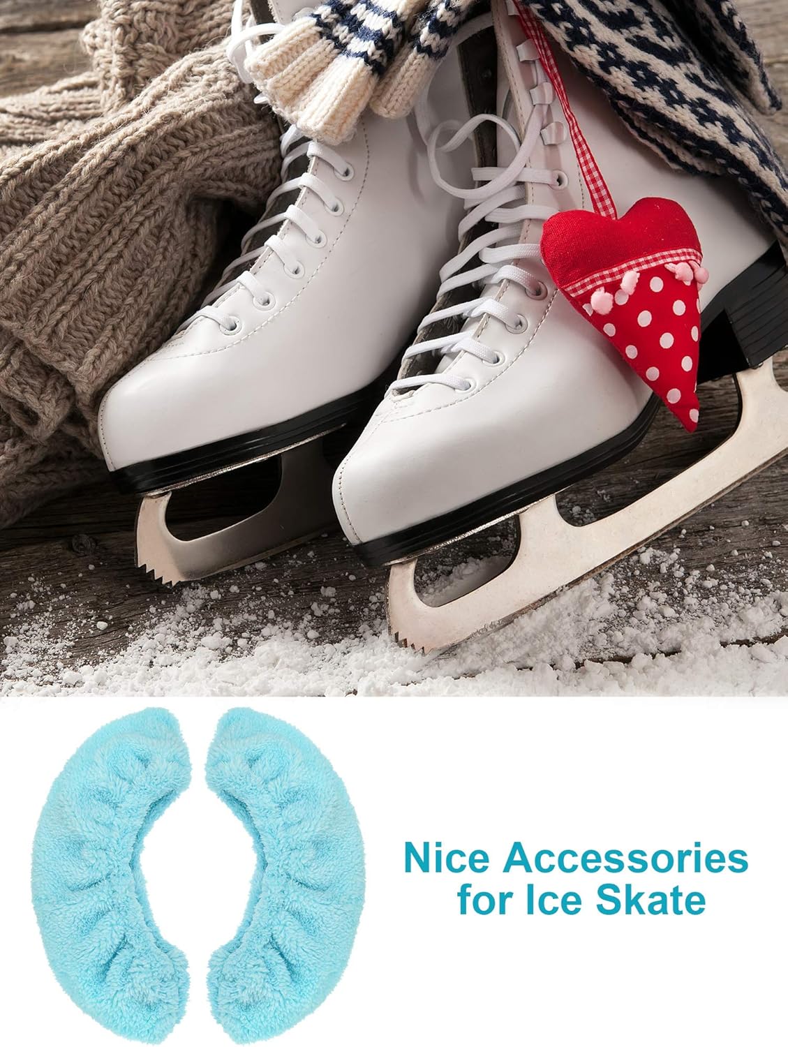 Blulu 2 Pairs Skate Covers Ice Skate Blade Covers Skate Blade Protector for Hockey Skates, Figure Skates and Ice Skates : Sports & Outdoors