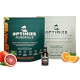 Optimize Minerals Blood Orange and Citrus Blast Hydration Bundle | All in-One Supplement Pack, Ionic Trace Mineral Blend, Electrolyte and Micronutrient Support