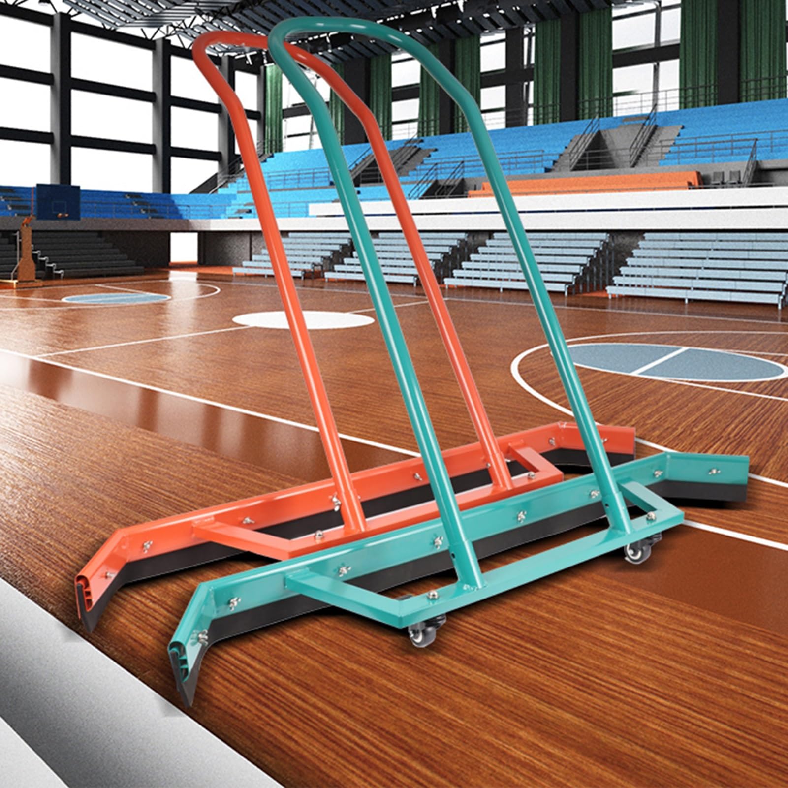 Raclette de Court de Tennis en Alliage d'Aluminium Outil Rapide avec Roues pour Courts de Sport Léger et Efficace pour Tennis et Basketball