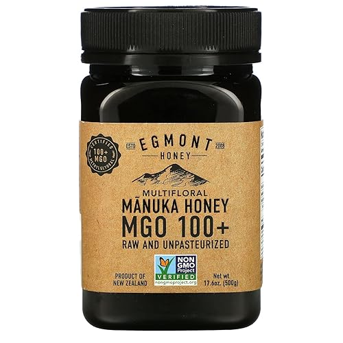 Multifloral Manuka Miel, crudo y sin pasteurizar, MGO 100+, 17.6 oz (500 g), miel de Egmont