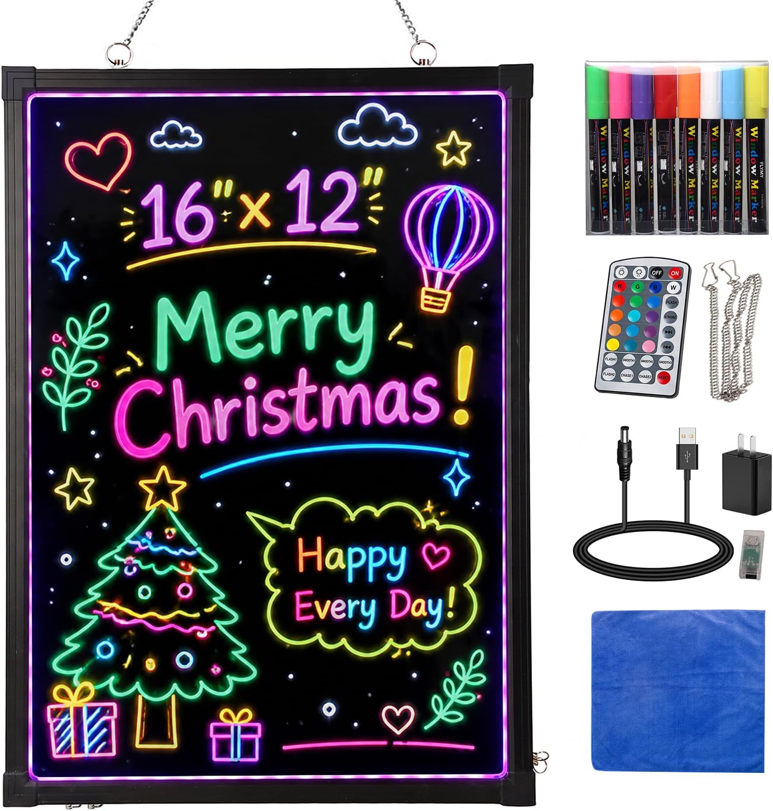 Slsy LED Message Writing Board, LED Menu Board, Illuminated Drawing Boards