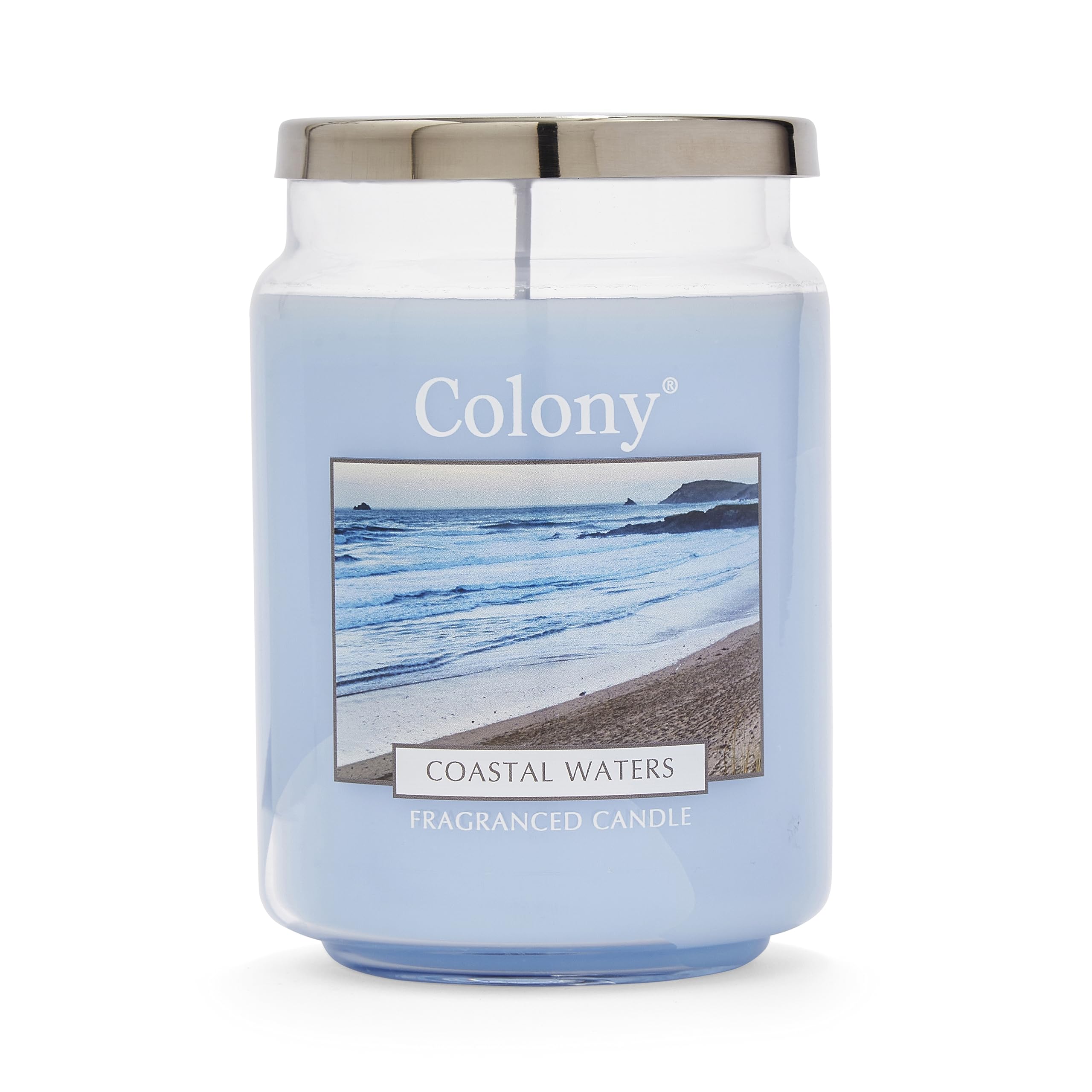 Wax Lyrical Blue/Green/Amber Candle Colony Coastal Waters 475G