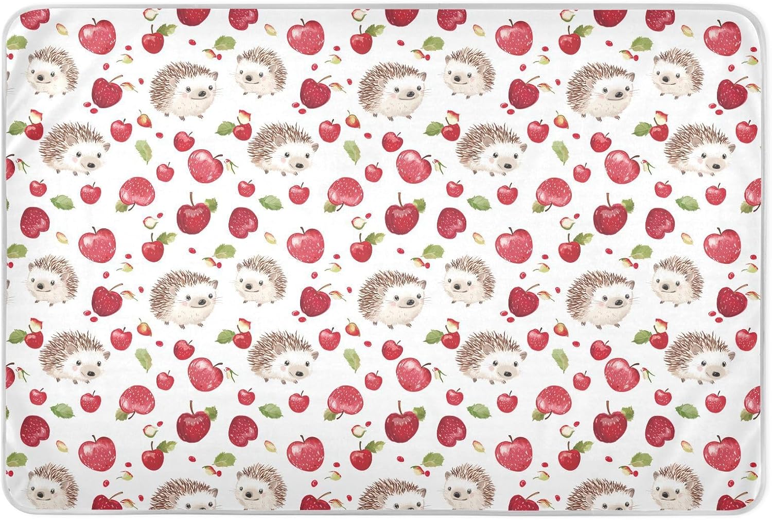 Simple Spring Hedgehog Red Extra Large Resuable Training Pee Pads for Kids Water Resistant Pee Pads for Bed Anti-Lip Toddler Bedding Products for Baby Boys Girls , 52" L x 34" W