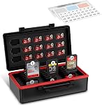 36 Slots SD MSD Memory Card Case Holder Water-Resistant Anti-Shock Storage Organizer for 21 SD SDHC SDXC/CFexpress Type-A/Switch Game Cards & 15 Microsd TF MSD Cards * Vertical Style