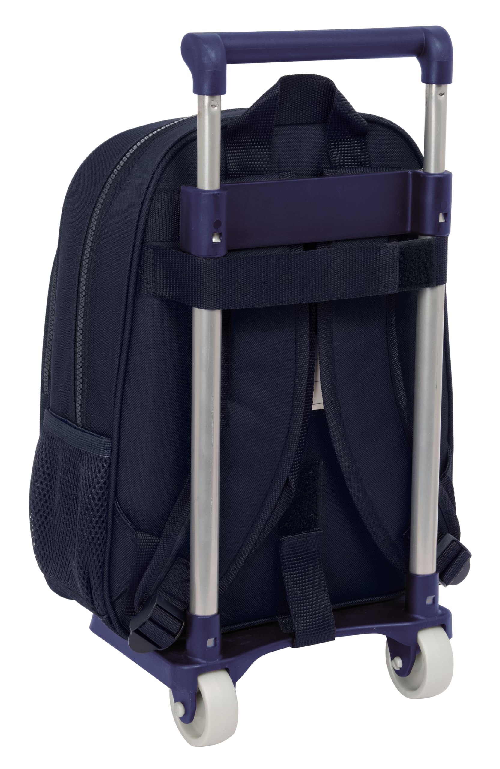 Safta REAL MADRID 2ª EQUIPACIÓN 24/25 - Mochila Infantil con Carro 705, Ideal para Niños de Diferentes Edades, Cómoda y Versátil, Calidad y Resistencia, 27x10x33 cm, Color Azul Marino