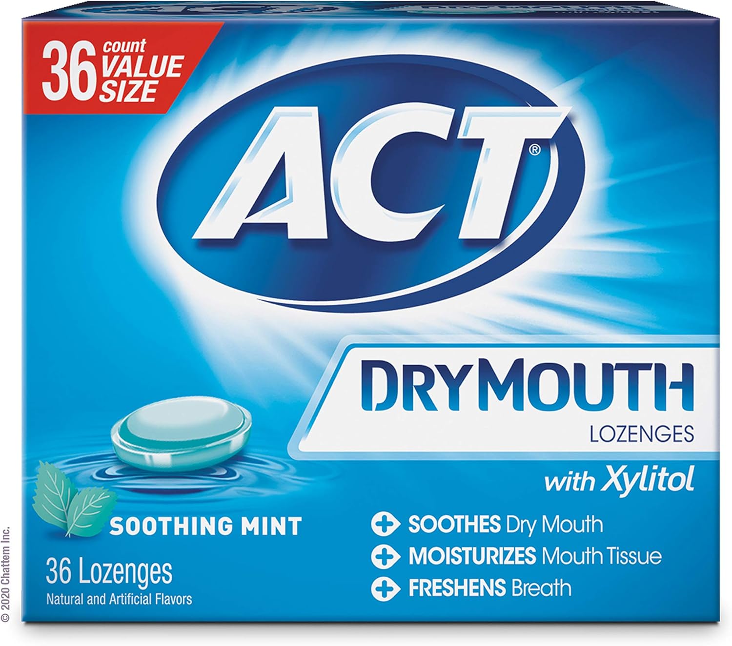 Buy ACT Dry Mouth Lozenges With Xylitol, Soothing Mint, 36 Count