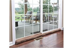 HOME DISTRICT Sliding Glass Door Draft Stopper: Draft Dodger, Door Air Blocker,...