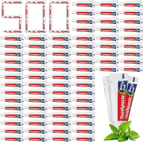 500 Pcs Mini Toothpaste Bulk Regular Toothpaste Clean Mint Toothpaste for Bad Breath, Helps Freshens Breath, Whitens Teeth Travel Size 0.18oz Toothpaste for Home Hotel Office School Camping