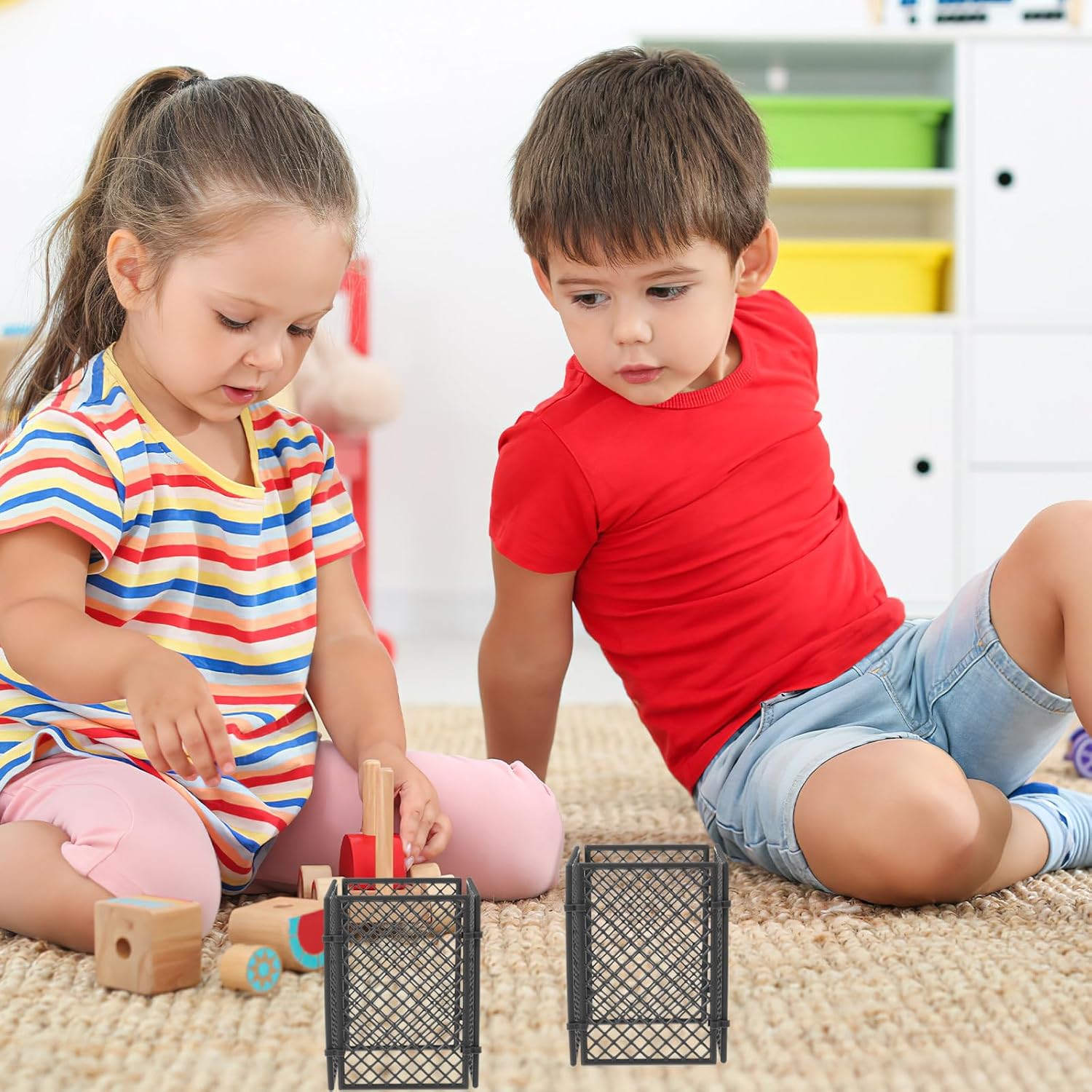 12 Pieces Plastic Military Fence 4 Grids Dark Grey Set of Military Toys for Boys and Girls DIY Construction Accessories for Table