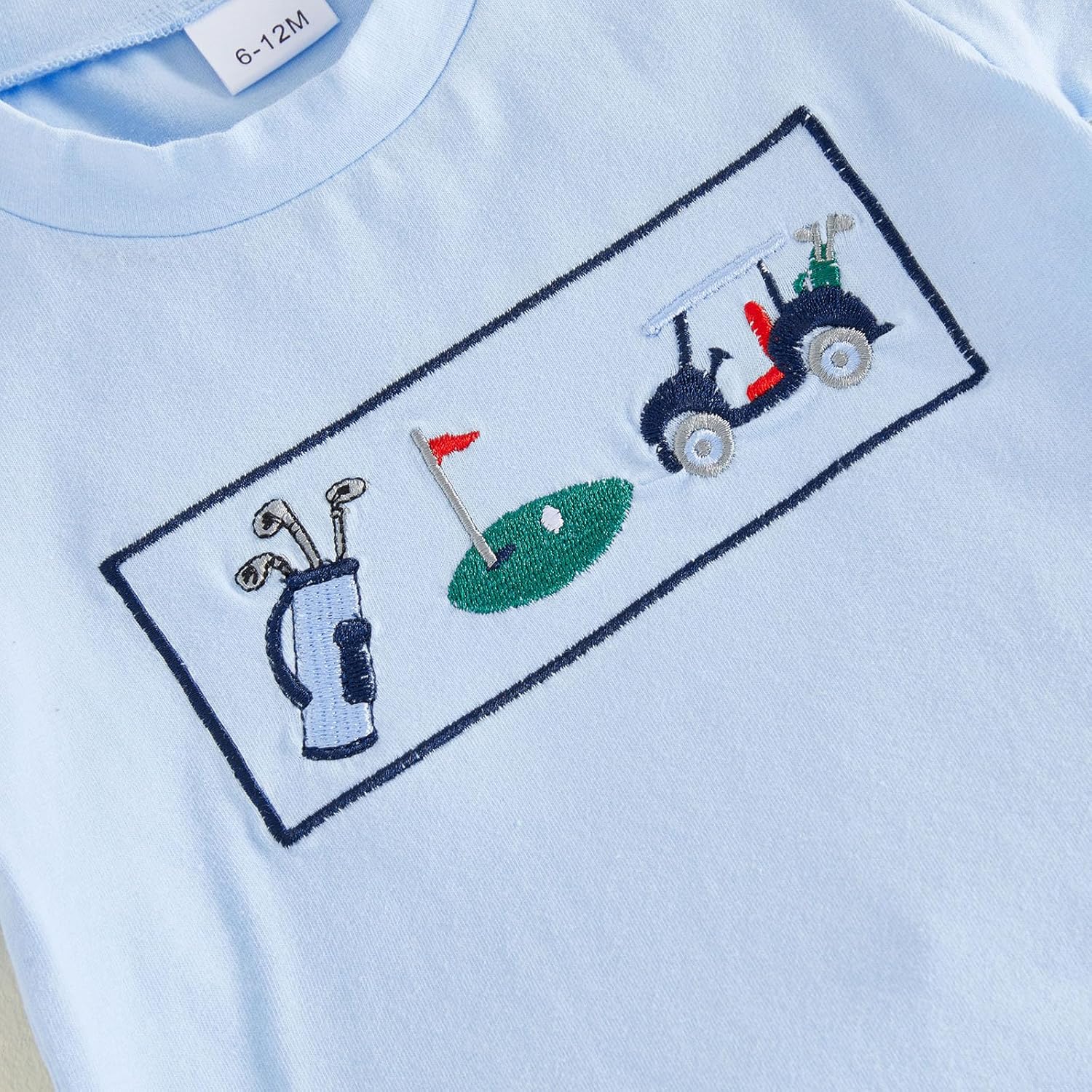 Toddler Baby Boy Golf Outfit Golf Short Sleeve Collared Polo T Shirt Striped Shorts Set Cute Boys Summer Clothes - Image 4