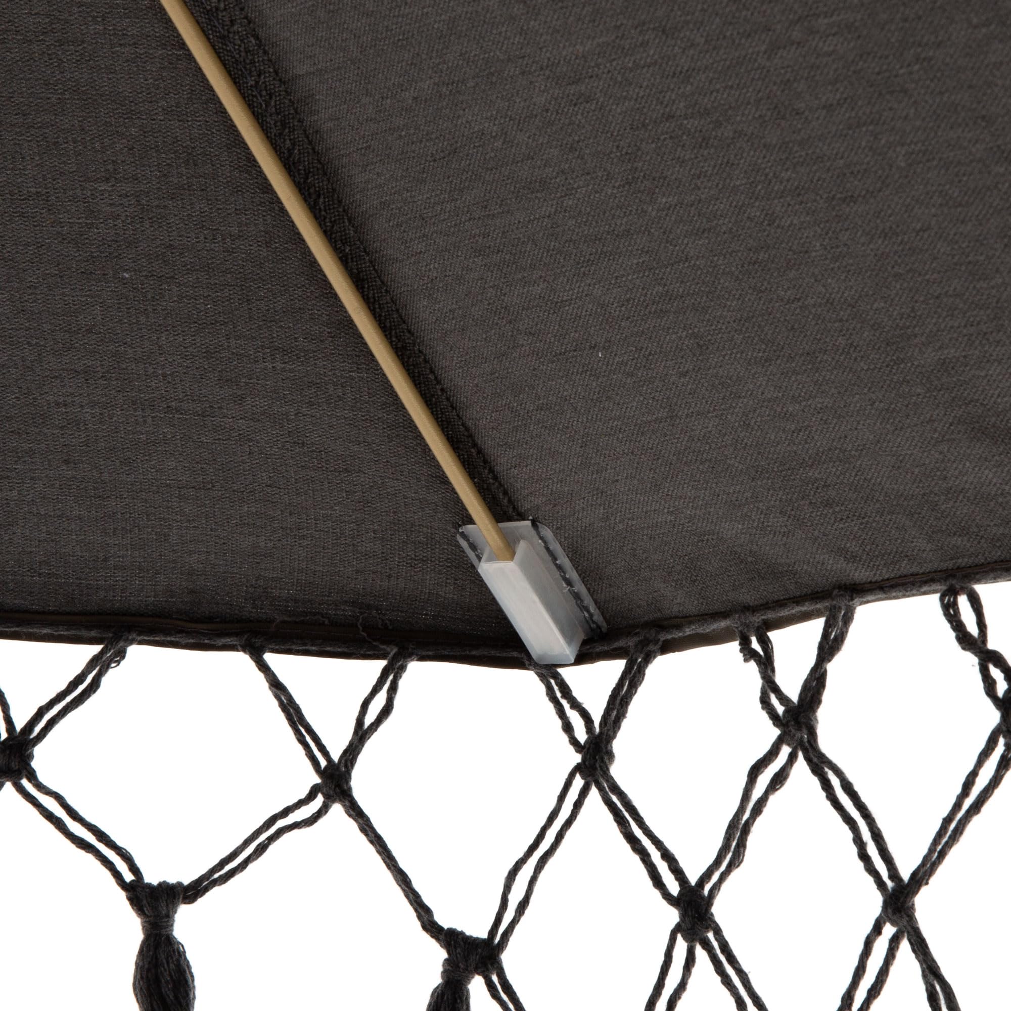 PATIO Sonnenschirm mit Fransen 2 m Olefin Gewebe UV-beständig
