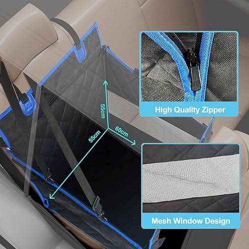 Miniatura 5 de Asiento de coche para perros pequeños - Extensor de asiento trasero para perros - Funda de asiento de coche para perros grandes y pequeños para