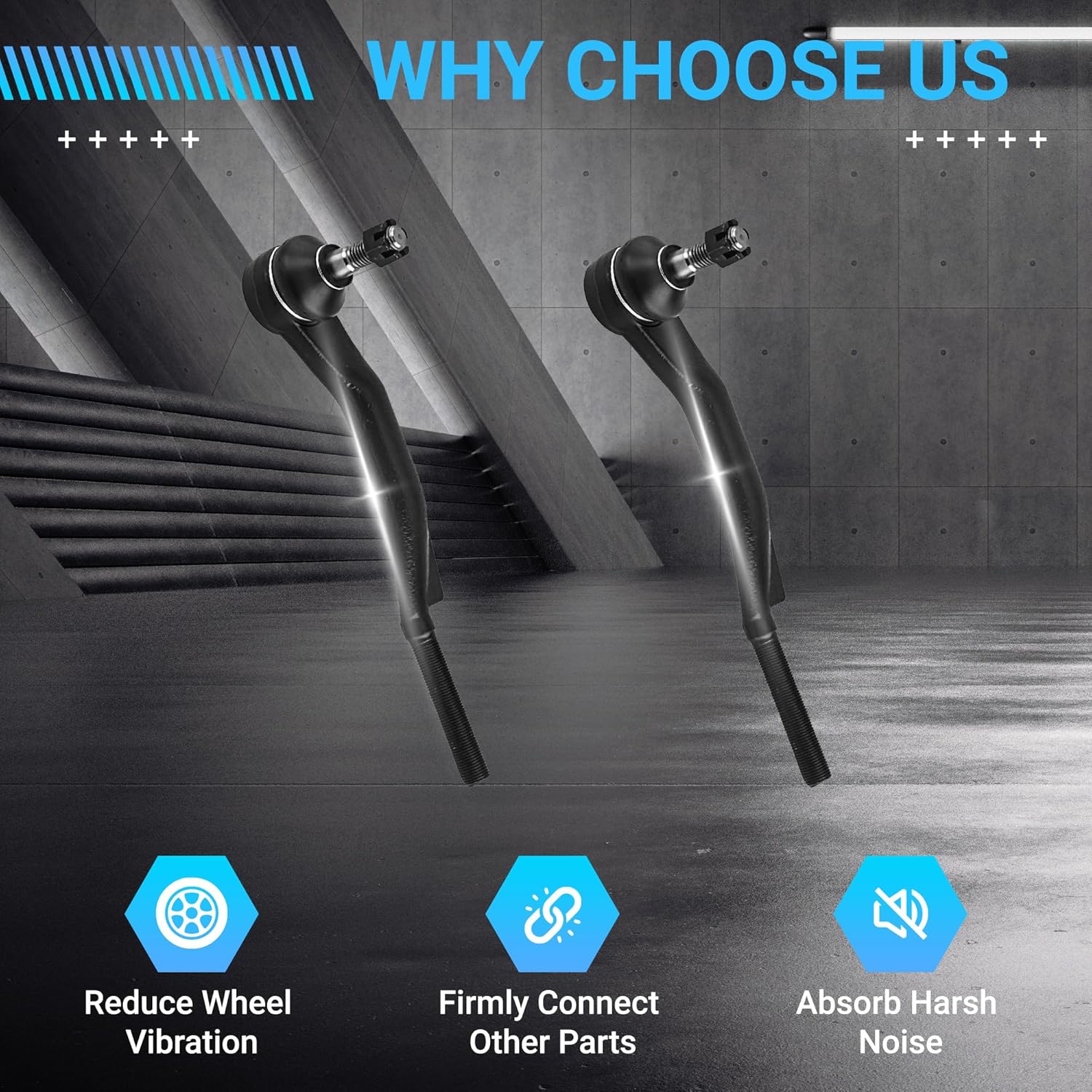 Suspension Front Upper and Lower Control Arm Kit Compatible with Buick Rainier, Chevy SSR Trailblazer EXT, GMC Envoy XL XUV, Isuzu Ascender, Oldsmobile Bravada, Saab 9-7x