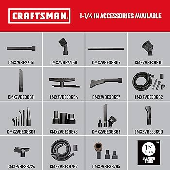 CRAFTSMAN CMXZVBE38668 1-1/4 in. 6-Piece Micro-Cleaning Wet