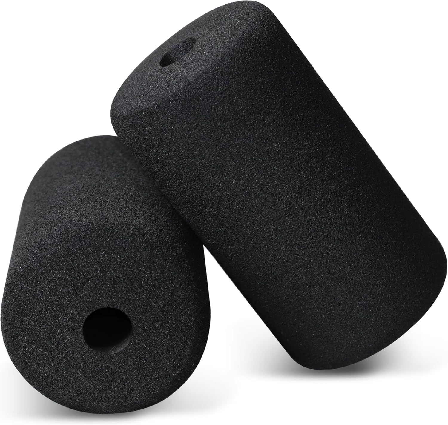WF Athletic Supply PU/Foam Foot Pads, Foam Roller for Exercise Machines Equipment Replacements, Roller Pad for Leg Extension, PEC Deck Pads for Weight Bench, Sold by Pair (7” x 4.5” OD x 0.875” ID)