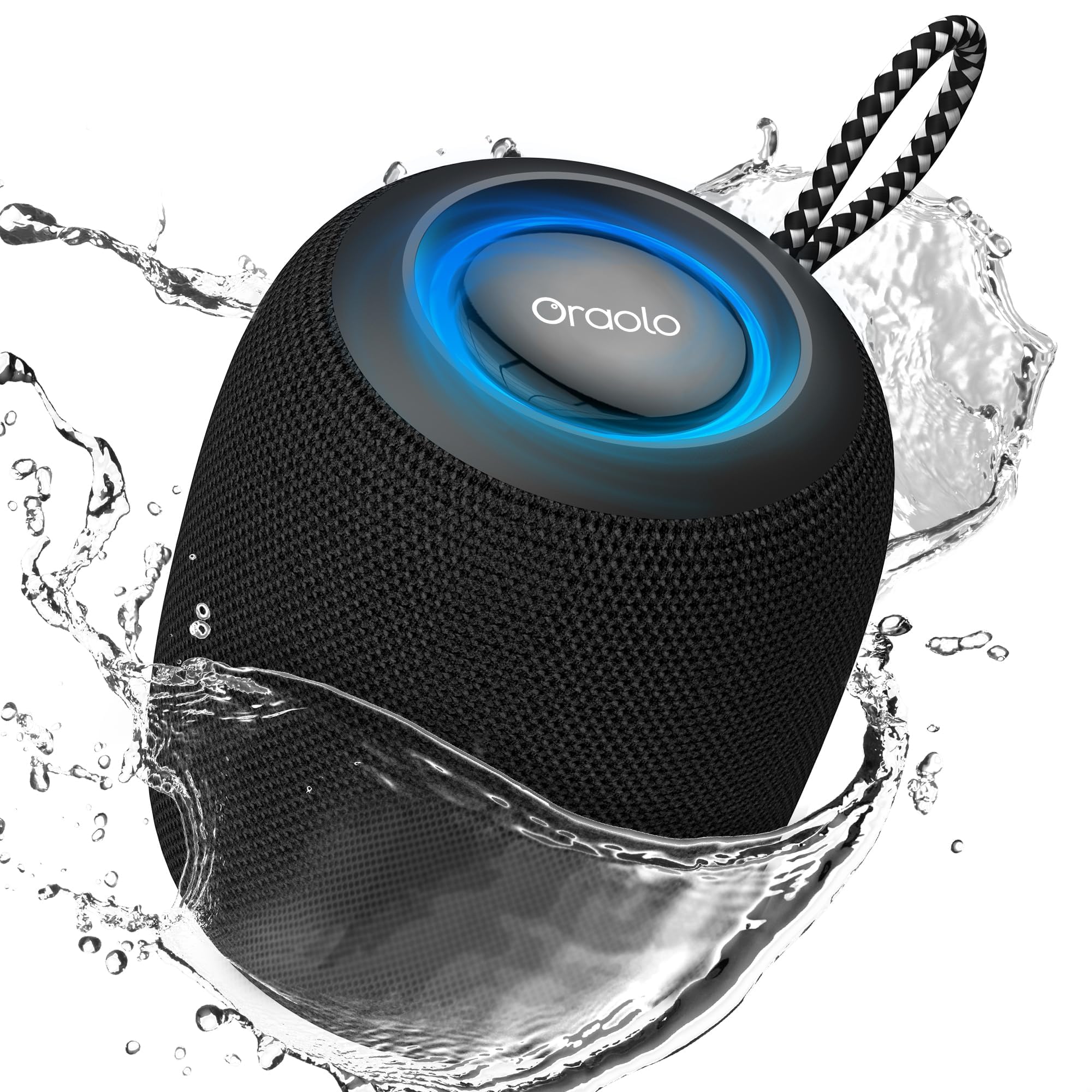 Photo 1 of [NONFUNCTIONAL] Oraolo Bluetooth Speaker, IPX7 Waterproof Portable Bluetooth Speaker with 15W Immersive Audio, 30H Playtime, LED Light, Bluetooth 5.3, Support TWS, Wireless Speakers for Outdoor Camping Home