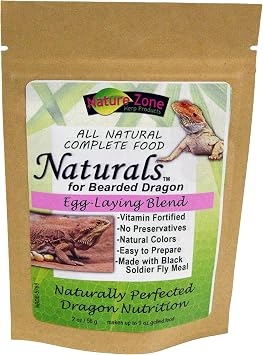 Nature Zone Naturals Bearded Dragon Food - Egg Laying with Extra Calcium, 2 oz, for Australian Inland Pogona vitticeps