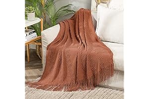 MIULEE Boho Throw Blanket: Cozy Terracotta Decor for Your Dreamy Bedroom