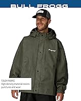 Vista 4 de Frogg Toggs Chaqueta impermeable Bull Frogg, color piedra, talla S