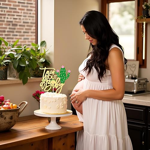 Miniatura 5 de Sleyberoy Taco Bout a Baby Cake Topper-Fiesta de cumpleaños temática mexicana taco Bout a Baby Shower revelación de género, papel para fiesta de