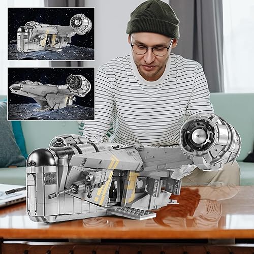 Miniatura 5 de MOC Starship Toys The Razor Crest - Kit de construcción de modelo de nave espacial, juego coleccionable de Star Plan UCS para adultos, compatible