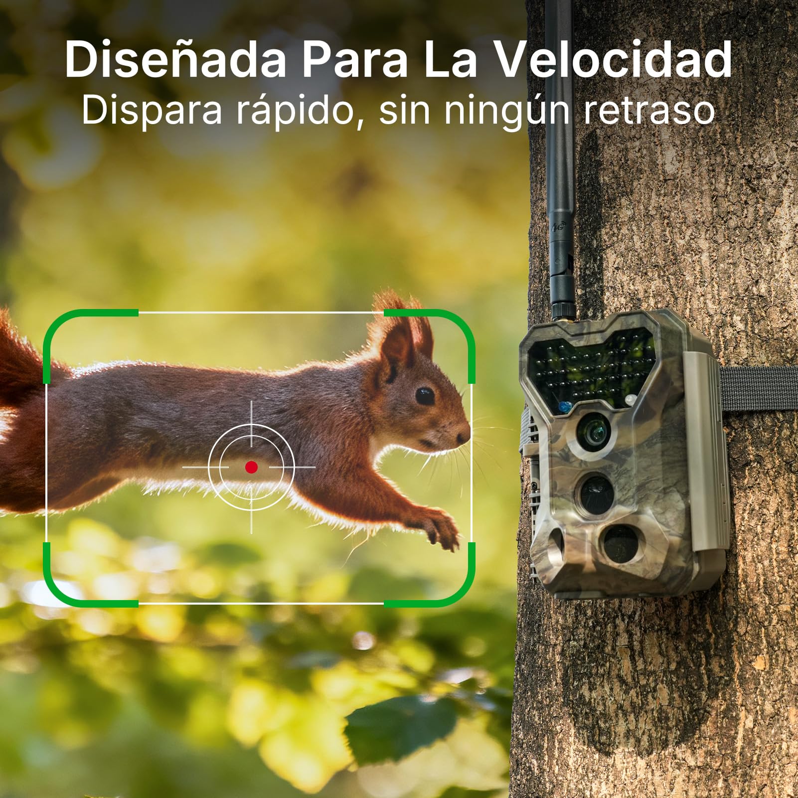 GardePro X70 Pro Camara Fototrampeo 4G LTE con Transmisión en Vivo y GPS, Batería de 7800 mAh y Tarjeta SD de 64 GB, 48MP 1296P Cámara Caza, IP66 Cámara Fototrampeo con Envío al Móvil