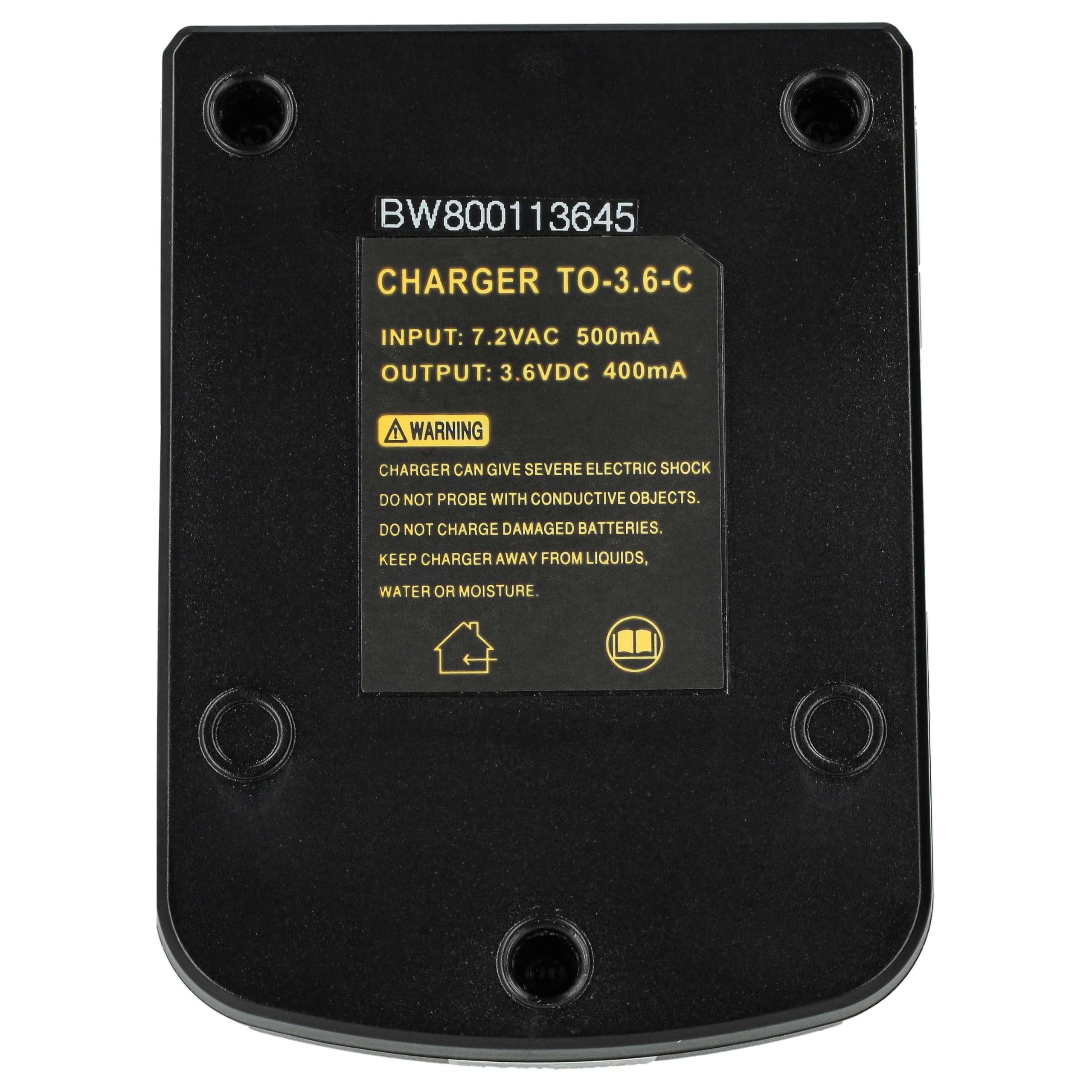vhbw Chargeur Compatible avec Black & Decker Versapak VP100, VP110, VP130, VP130K, VP1800-A T1, VP2000, VP215-A T1, VP230 Batteries Ni-CD, NiMH