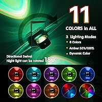 Vista 3 de L LOHAS LED - Proyector de luz nocturna, paquete de 2 luces nocturnas que cambian de color enchufables a la pared, sensor de atardecer a amanecer