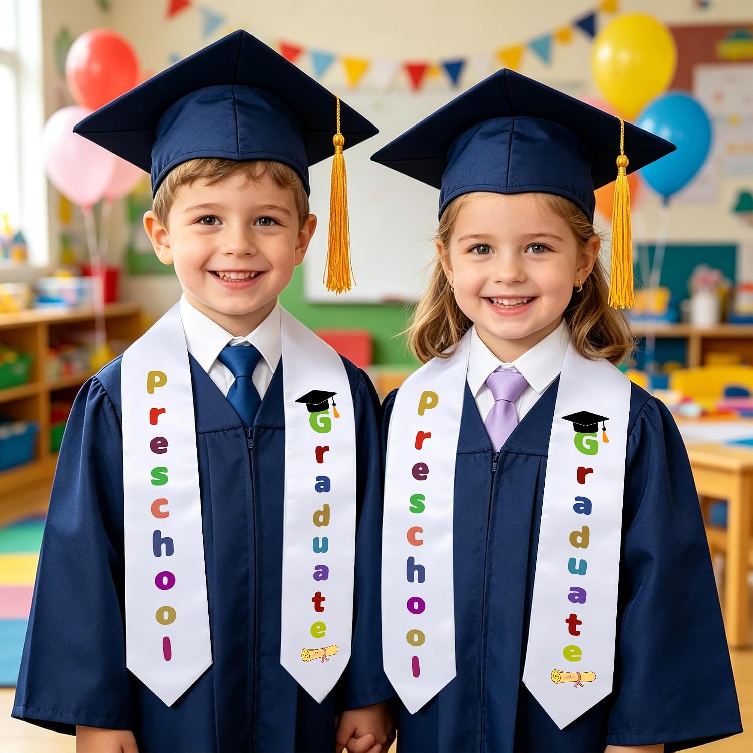 Kindergarten Preschool Graduation Stole,Unisex Kindergarten Preschool Graduation Sash Class of 2026 Graduation Gift