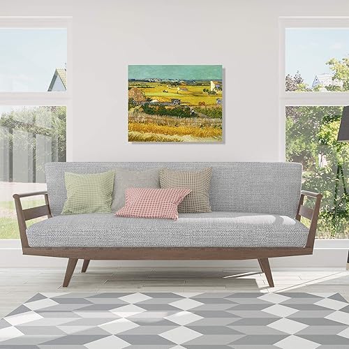 Miniatura 734 de A&T ARTWORK The Starry Night de Vincent Van Gogh. Tamaño del marco: 36 x 30 pulgadas, tamaño de la imagen: 30 x 24 pulgadas, reproducciones clásicas