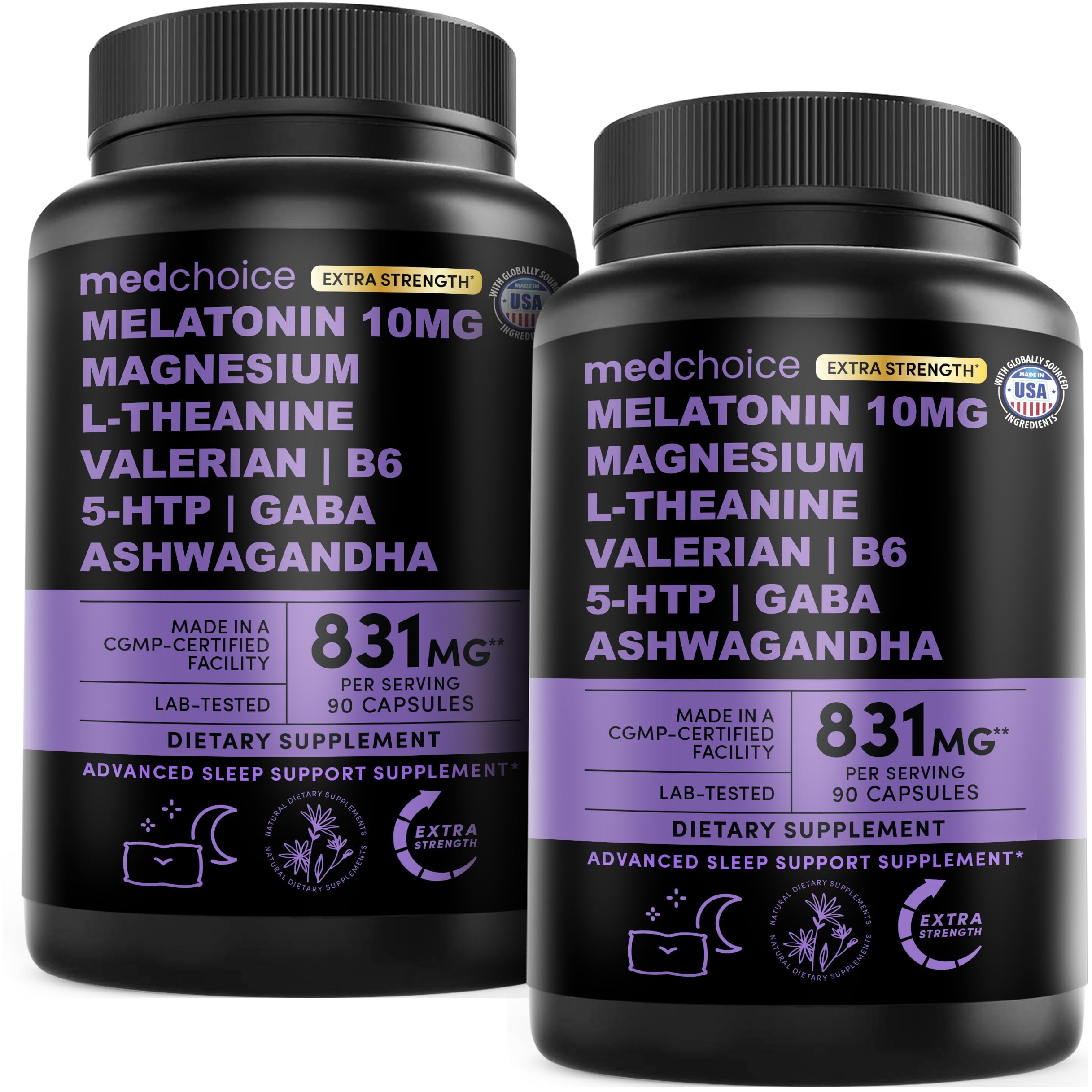 MedChoice 12-in-1 Melatonin 10mg Extra Strength Sleep Capsules, 90ct — Amazon image 10