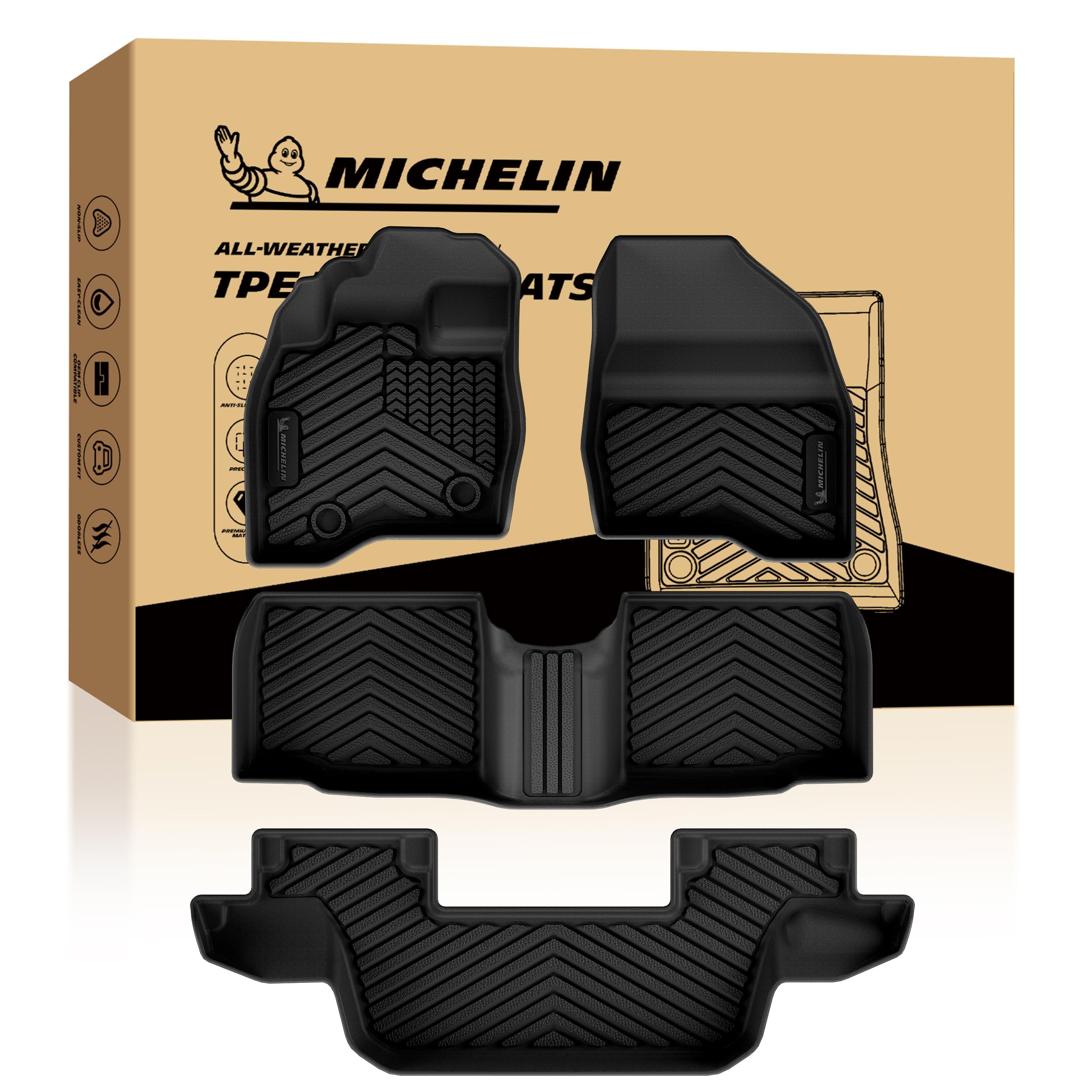 Michelin Vehicle Mats for 2015-2019 Ford Explorer 7 Seats