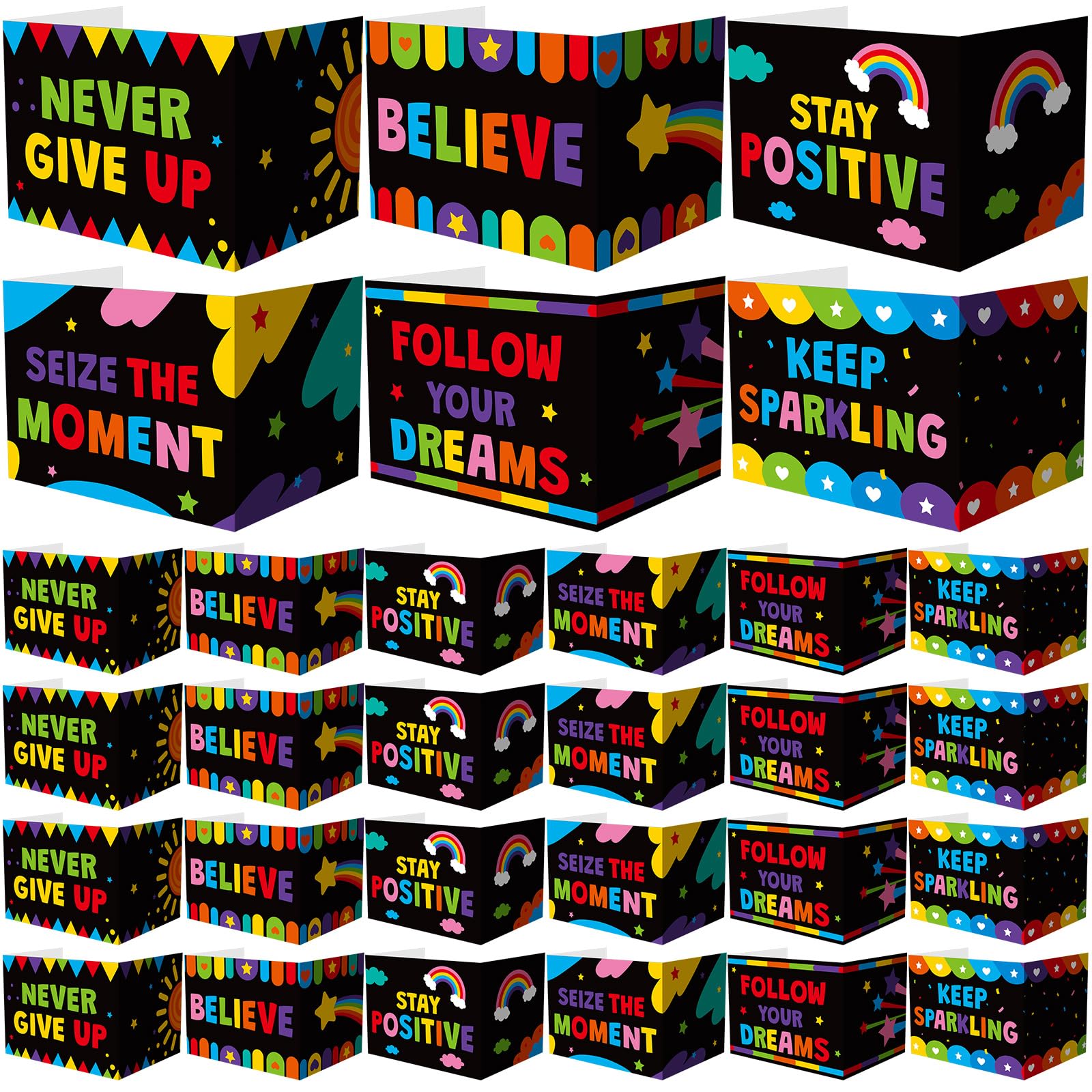 Honoson 24 Pcs Inspirational Privacy Folders for Students