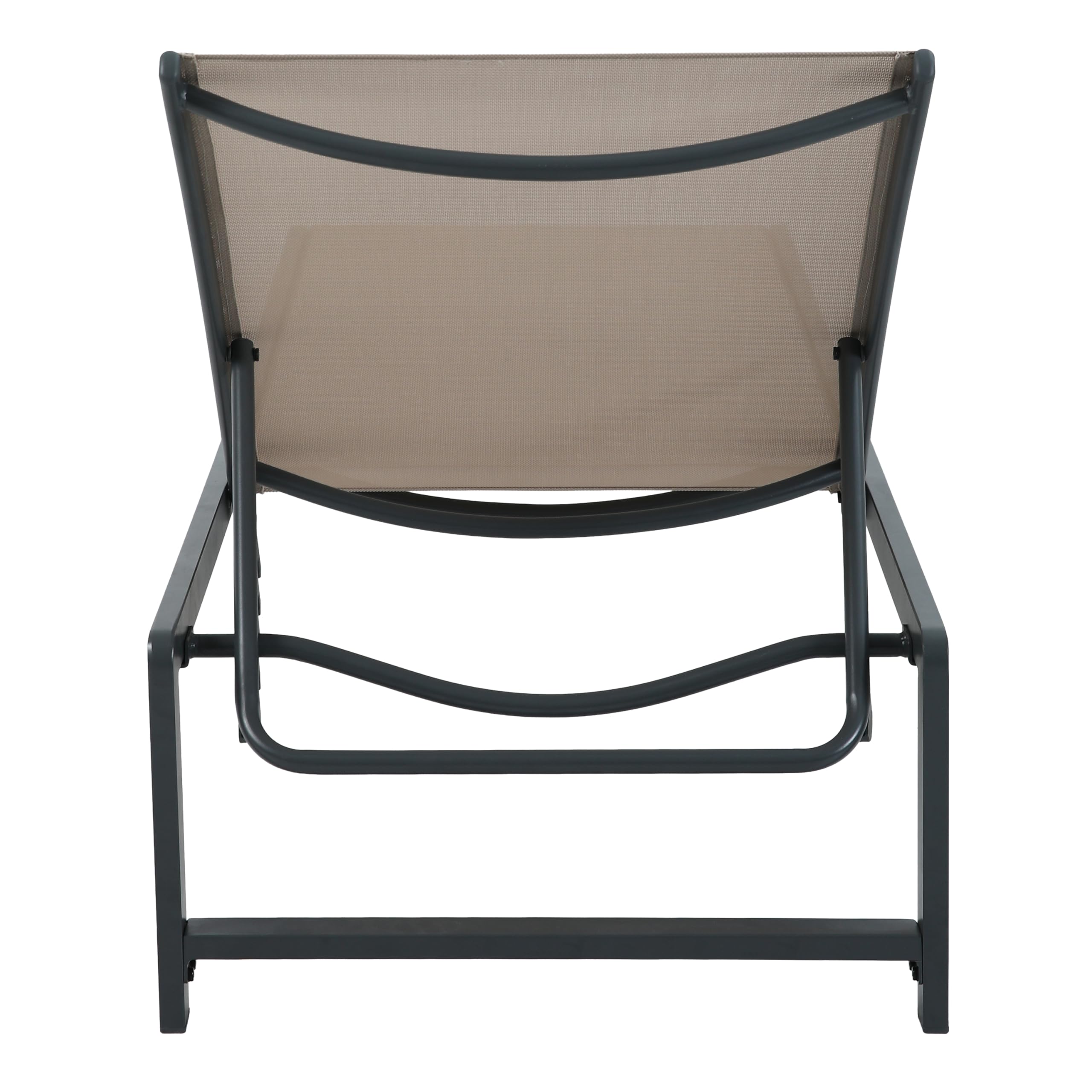 AXI Zane Gartenliege in Grau/Braun | Sonnenliege aus Stahl mit Verstellbarer Rücklehne - 5 Positionen | Sonnenbett/Liege für Draußen/Garten