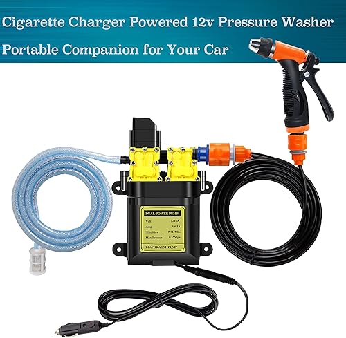 Miniatura 2 de UltriumPro - Lavadora a presión de 12 V, lavadora a presión portátil de 130 PSI con manguera de 30 pies, lavadora eléctrica portátil para