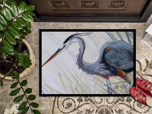 Miniatura 3 de Caroline's Treasures JMK1017MAT - Felpudo de caza de rana garza azul, 18 x 27 pulgadas, tapete para puerta delantera, interior y exterior