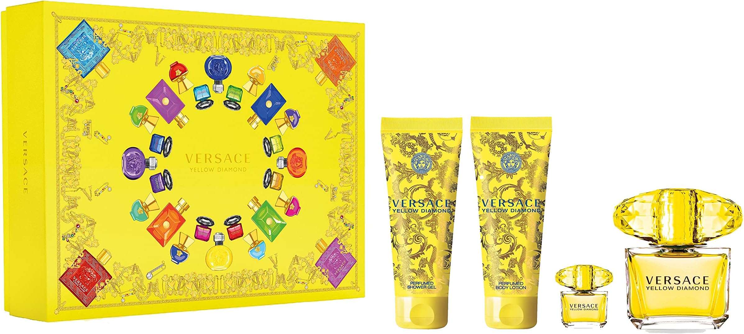 Yellow Diamond Set Eau de Toilette 90 ml + Eau de Toilette 5 ml + Shower Gel 100 ml + Body Lotion 100 ml