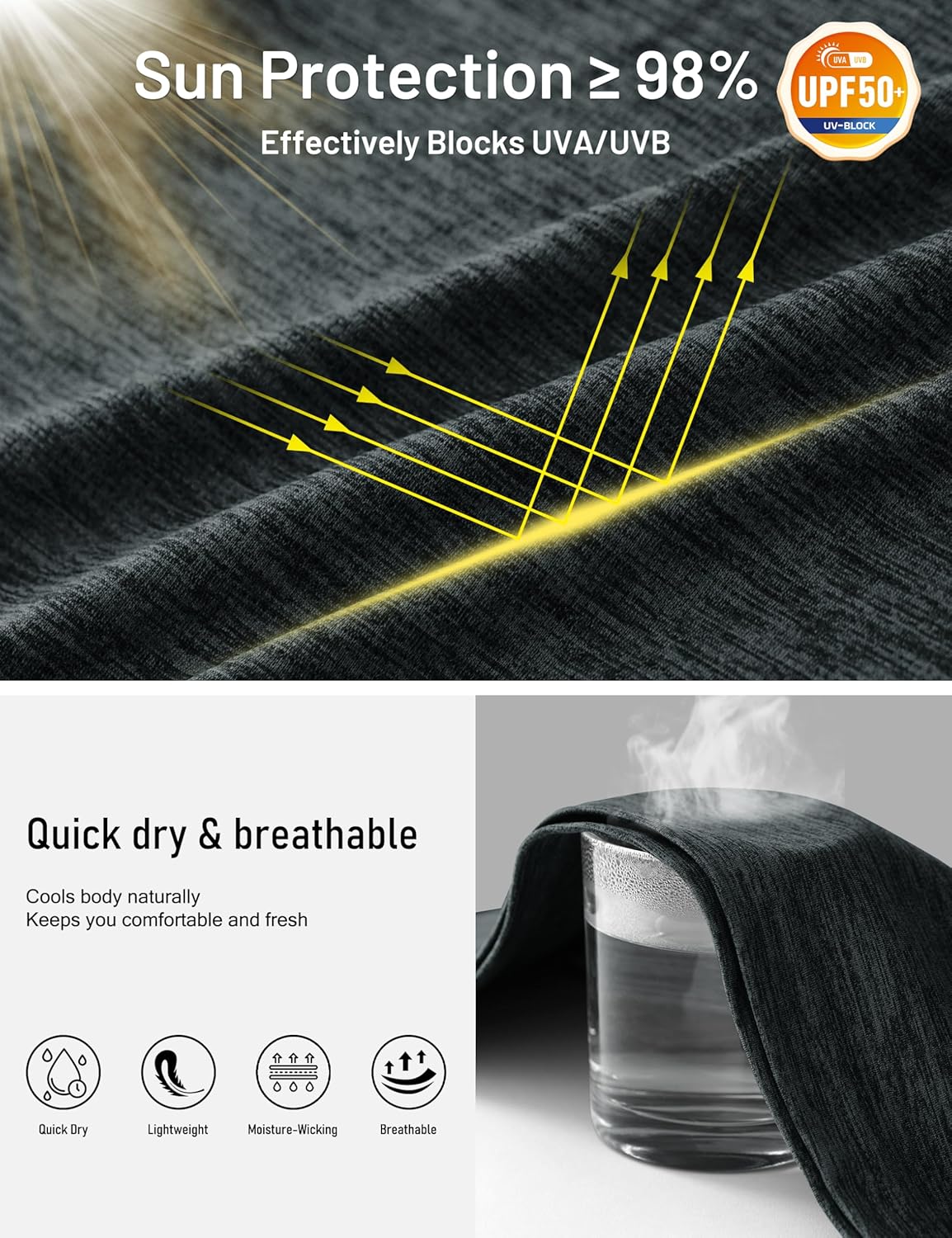 MAGCOMSEN Mens Sun Hoodie Long Sleeve Fishing Shirt Lightweight UPF 50+ Dry Fit Rash Guard for Swimming Workout Athletic - Image 5