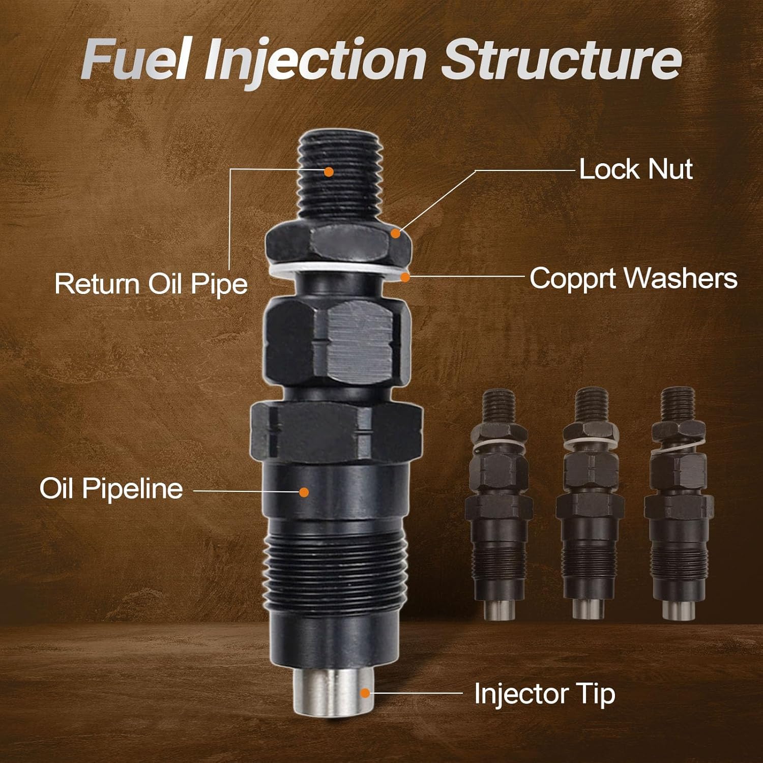 4PCS MM43594101 MM435-94101 Fuel Injectors Set 304-3540 093500-3840 for Mit-subishi L2C L2E L3C L3E2 S4Q2 S6S L3E S3L S4L S3L2 S4L2 S4S Engine For V-ol-vo EC14 EC15 EC20 Excavator Doosan Solar