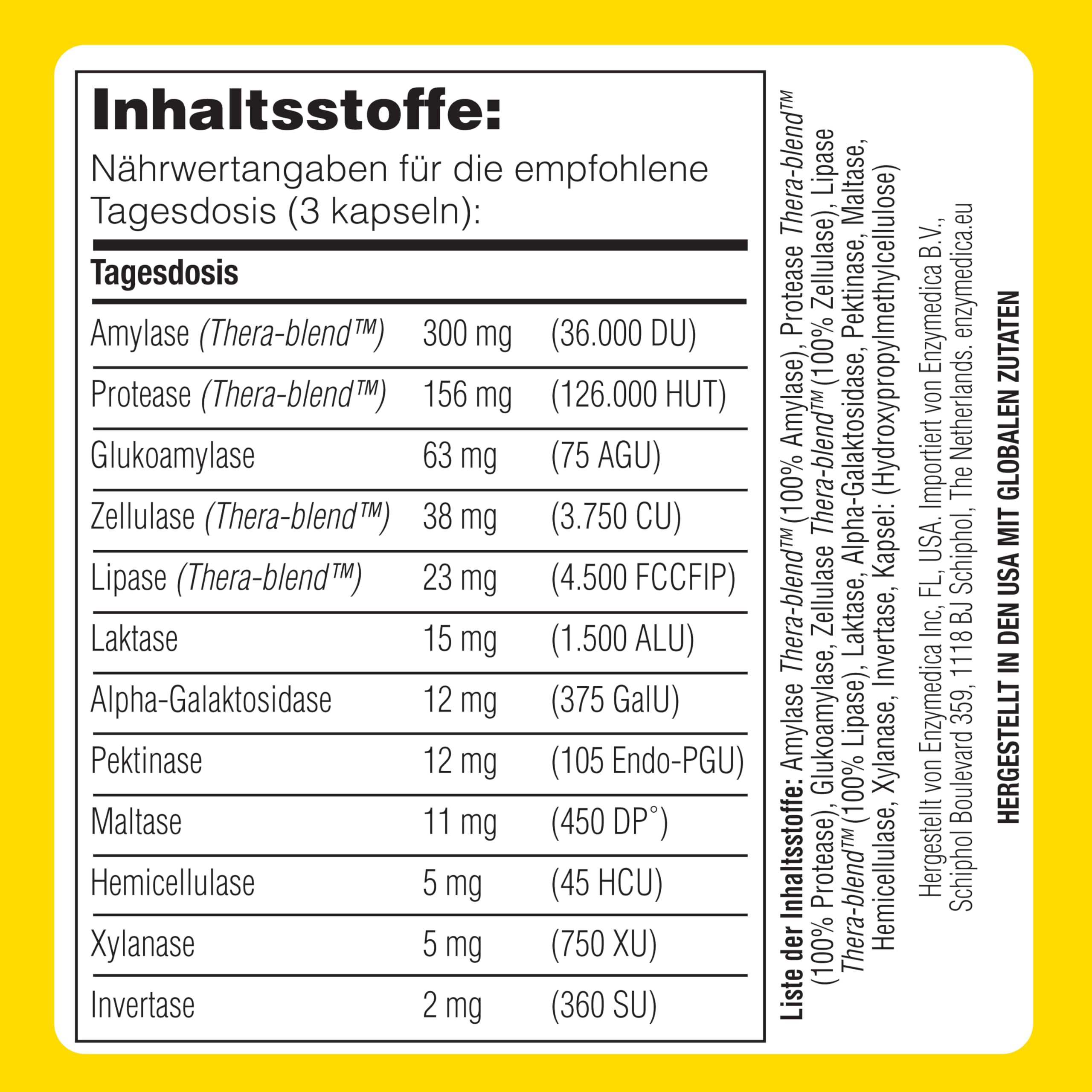 Enzymedica - Digest, schnell wirkende Enzym-Formel, reduziert Gase und Blähungen, verbessert die Nährstoffaufnahme und Energie, glutenfrei, milchfrei, vegetarisch, 180 Kapseln