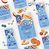 Vista 8 de Gerber Stage 3 Snacks de comida para bebés, Apple Sweet Potato Lil' Crunchies, Snacks para bebés, Alimentación guiada por el bebé, Pack de 6