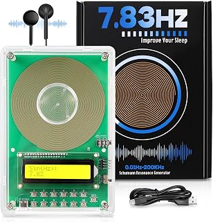 ‌XIKDS 7.83Hz Frequency Generator for Healing | Schumann Resonance Generator (Adjustable 0.01Hz-200kHz) for Deep Sleep, Meditation, Yoga & Stress Relief | Type-C Powered LCD Display‌