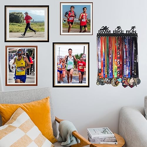 Vista 80 de Goutoports Soporte de exhibición para medallas, She Believed She Could She Did, colgador de pared personalizado para corredor de carreras 06 Gimnasia