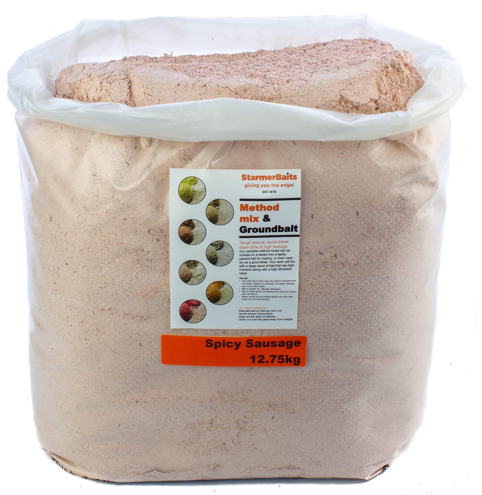 STARMER BAITS GIVING YOU THE EDGE! EST. 1976 Spicy Sausage method mix / 12.75kg