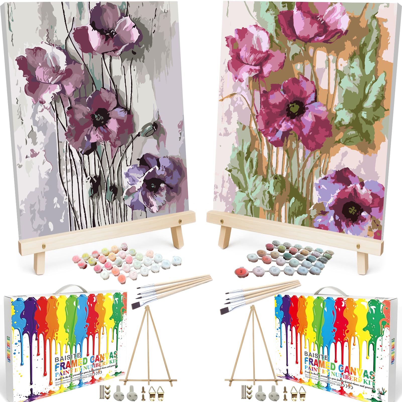 Paint By Numbers Kit - Flowers for Adults -24
