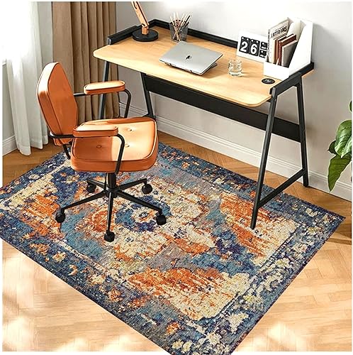 Miniatura 7 de Tapete para silla de oficina para suelo de madera dura, 36 x 48 pulgadas, tapete para silla de escritorio para silla rodante, fácil de limpiar,